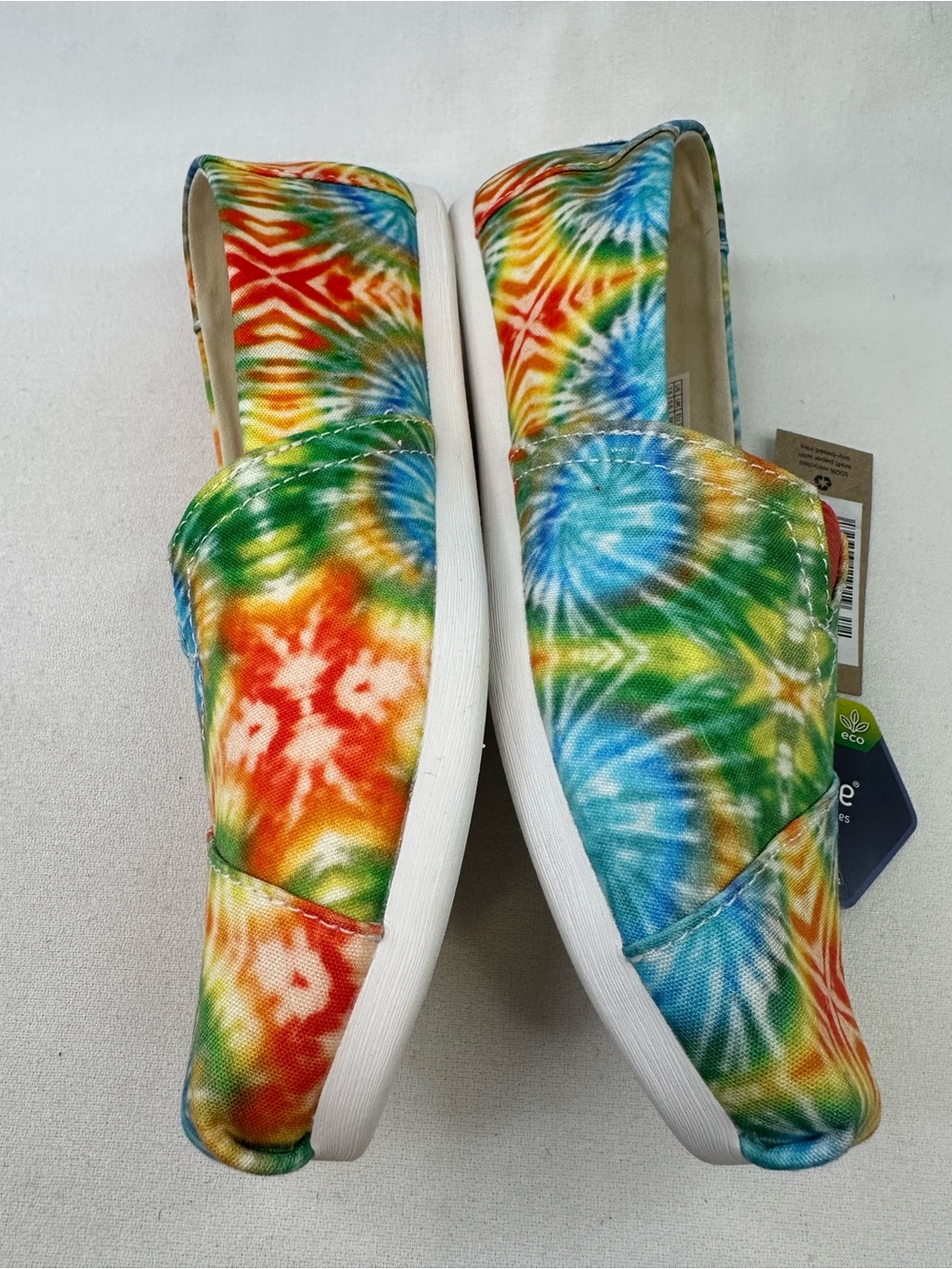 NWT TOMS Alpargata Tie Dye Canvas Slip On Shoes Size 7.5 - Picture 4 of 9